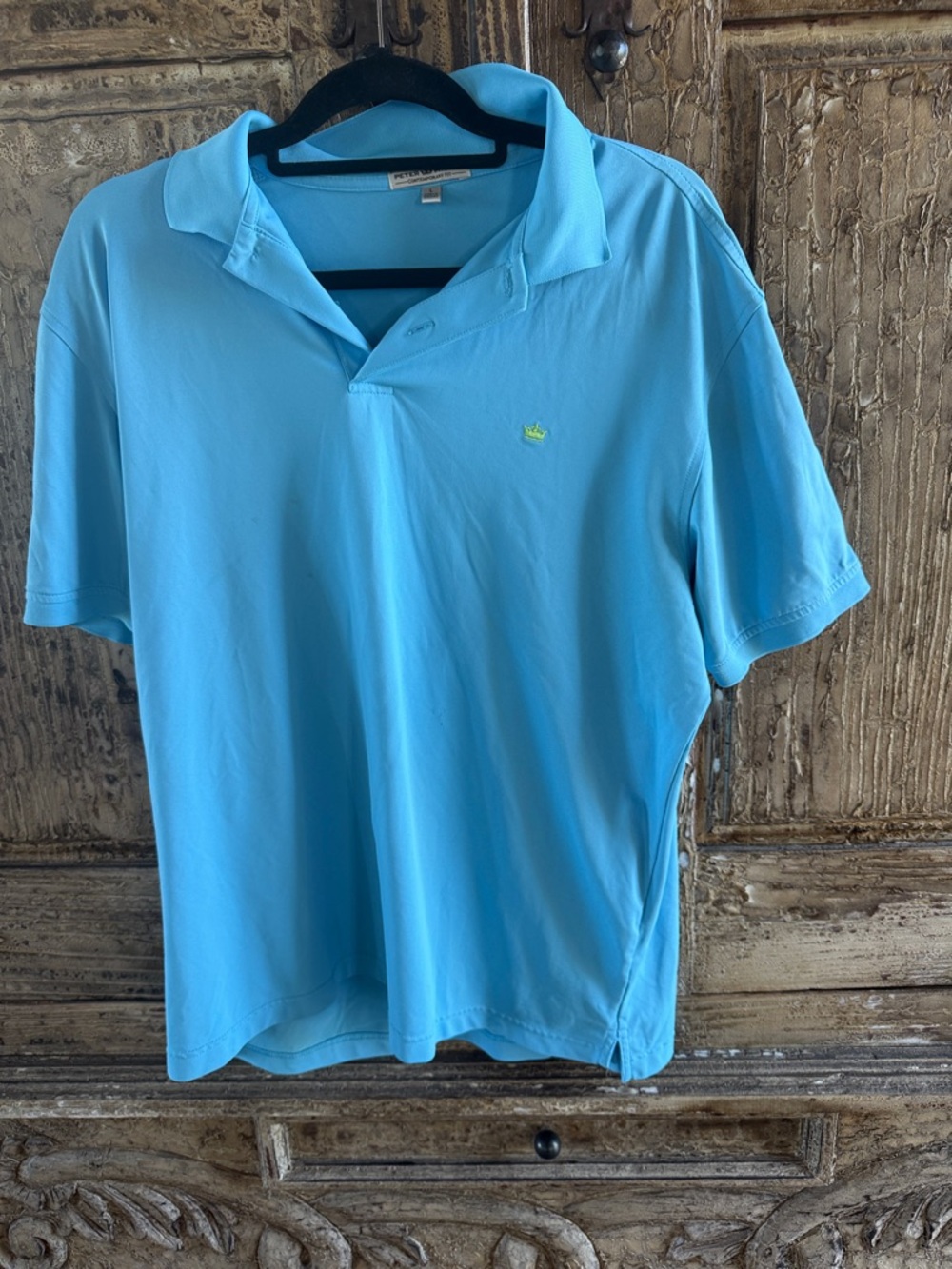 Peter Millar Men’s Aqua Blue Polo with Small Crown Logo
